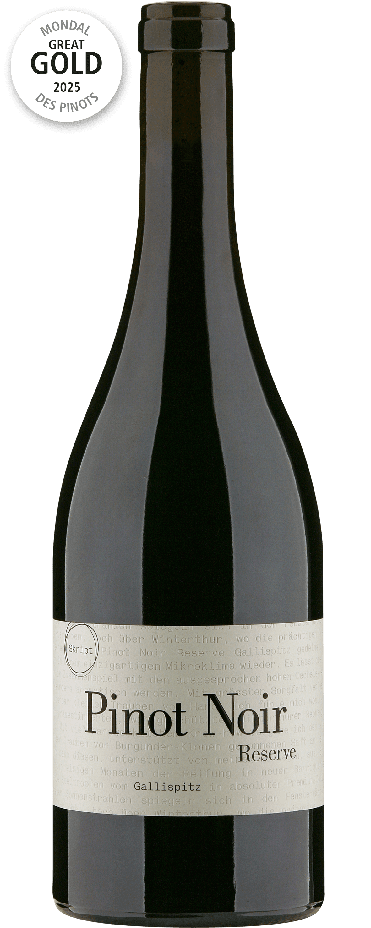 Skript Pinot Noir Reserve Gallispitz Winterthur AOC Zürich